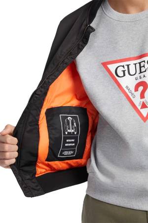 Guess Erkek Bomber Ceket - M4YL01WG932 Siyah - Thumbnail