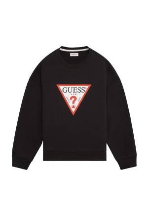 Guess Iconic Tria Erkek SweatShirt - M4YQ21K9V31 Siyah - Thumbnail