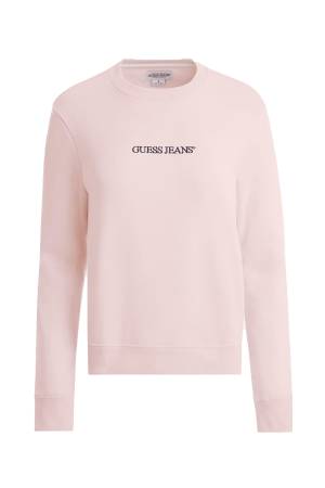 Guess Logo İşlemeli Kadın SweatShirt - W4YQ10KC811 Pembe - Thumbnail