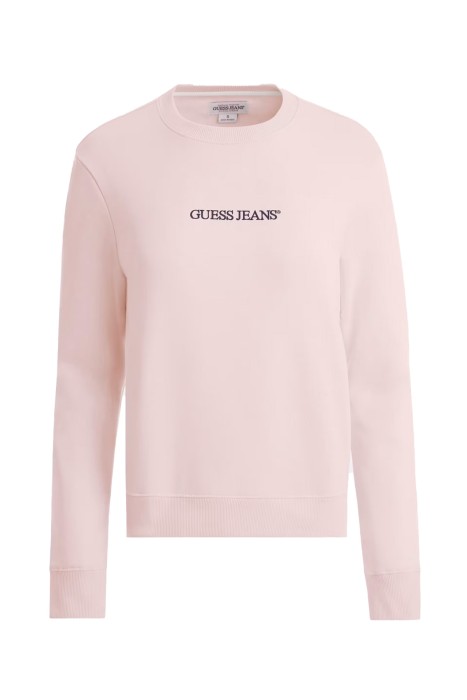 Guess Logo İşlemeli Kadın SweatShirt - W4YQ10KC811 Pembe