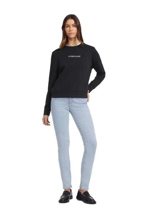 Guess Logo İşlemeli Kadın SweatShirt - W4YQ10KC811 Siyah