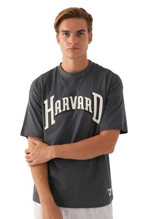 Harvard Cool Erkek T-Shirt - L1721-XS Antrasit - Thumbnail