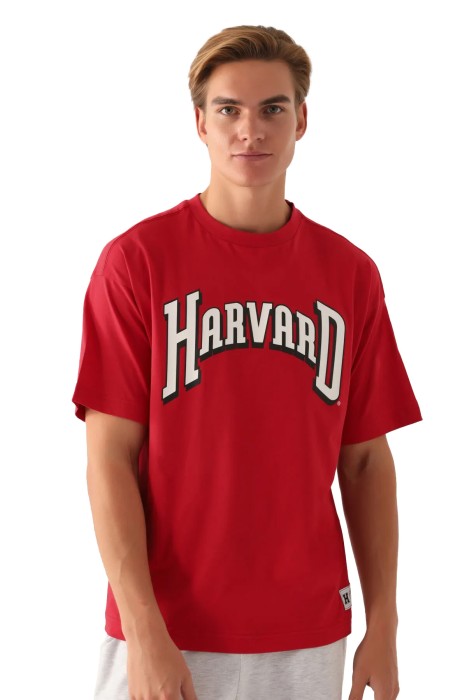 Harvard - Harvard Cool Erkek T-Shirt - L1721-XS Kırmızı