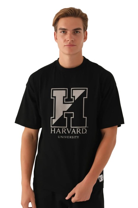 Harvard - Harvard Universty Erkek T-Shirt - L1723-XS Siyah