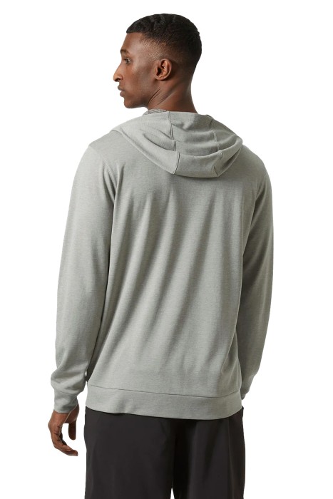 Hh Lifa Tech Lite Zip Erkek Kapüşonlu SweatShirt - 63267 Gri/Turuncu