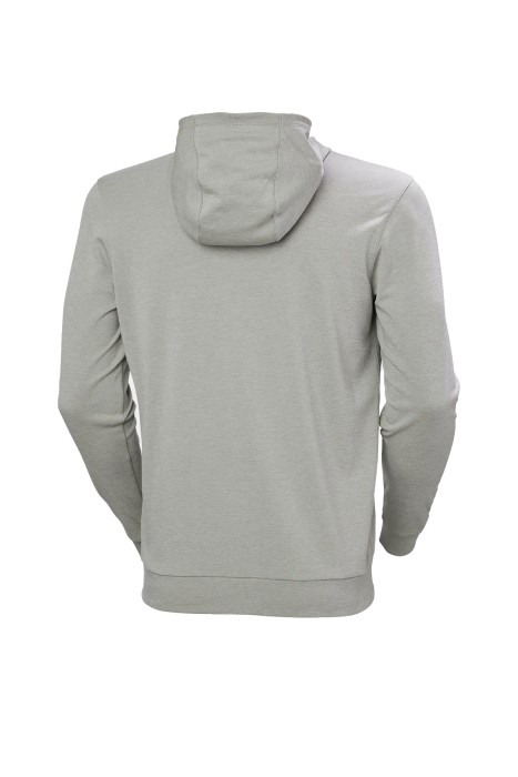 Hh Lifa Tech Lite Zip Erkek Kapüşonlu SweatShirt - 63267 Gri/Turuncu