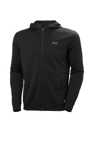 Hh Lifa Tech Lite Zip Erkek Kapüşonlu SweatShirt - 63267 Siyah - Thumbnail