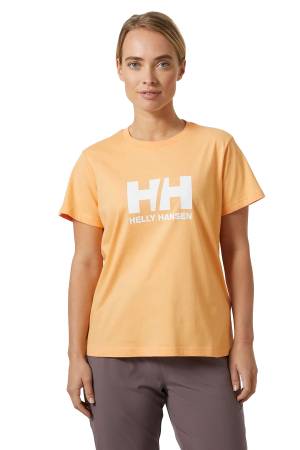 Hh Logo 2.0 Kadın T-Shirt - 34465 Turuncu - Thumbnail