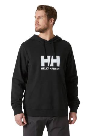 Hh Logo 2.0 Kapüşonlu Erkek SweatShirt - 30394 Siyah - Thumbnail