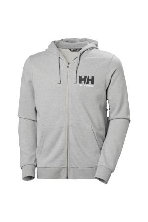 Hh Logo Full Zıp 2.0 Kapişonlu Erkek SweatShirt - 30393 Gri - Thumbnail