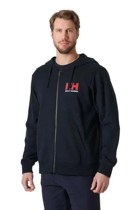 Helly Hansen - Hh Logo Full Zıp 2.0 Kapişonlu Erkek SweatShirt - 30393 Lacivert