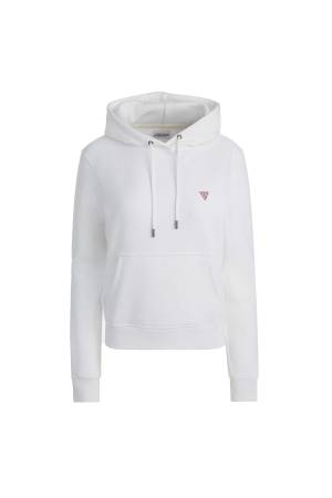 Hood Reg Mini Tri Kadın Kapüşonlu SweatShirt - W4YQ04KC811 Beyaz - Thumbnail