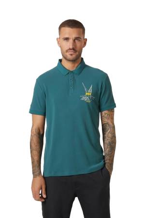 Hp Race Erkek Polo T-Shirt - 34416 Petrol Yeşili - Thumbnail