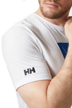 Hp Race Graphic Erkek T-Shirt - 34419 Beyaz - Thumbnail