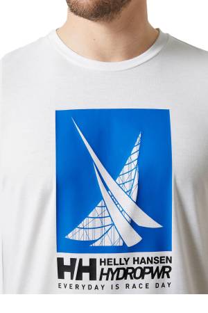 Hp Race Graphic Erkek T-Shirt - 34419 Beyaz - Thumbnail