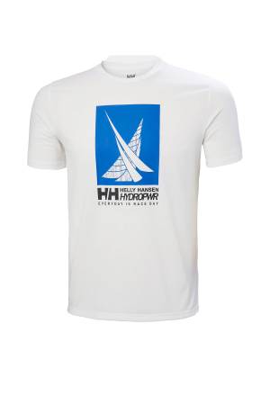 Hp Race Graphic Erkek T-Shirt - 34419 Beyaz - Thumbnail