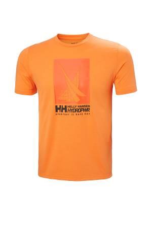 Hp Race Graphic Erkek T-Shirt - 34419 Turuncu - Thumbnail