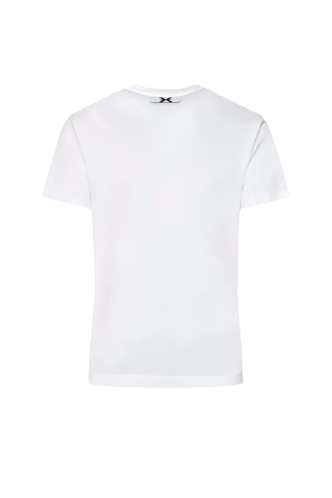 John Richmond Erkek T-Shirt - UMP24004TSOF Beyaz/Siyah