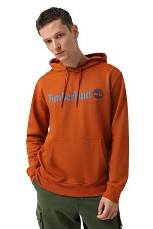 Kennebec River Linear Logo Hoodie Erkek SweatShirt - TB0A5UKK Turuncu - Thumbnail