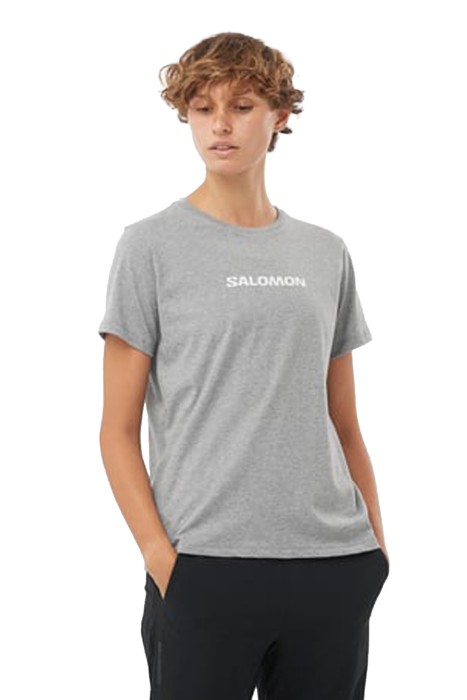 Salomon - Logo Ss Tee Kadın T-Shirt - LC2217500 Gri