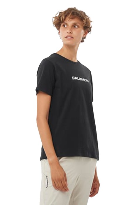 Salomon - Logo Ss Tee Kadın T-Shirt - LC2217700 Siyah