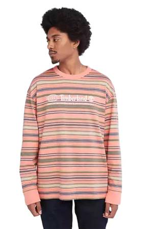 Ls Hw Striped Crew Neck Uzun Kollu T-Shirt - TB0A68Y1 Pembe - Thumbnail