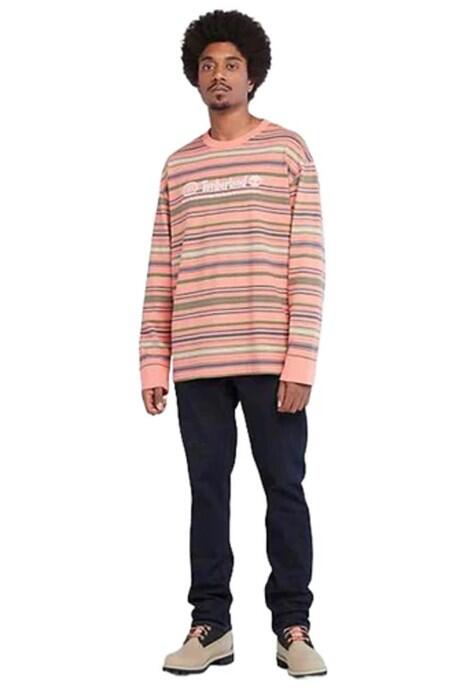 Ls Hw Striped Crew Neck Uzun Kollu T-Shirt - TB0A68Y1 Pembe