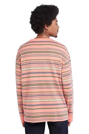 Ls Hw Striped Crew Neck Uzun Kollu T-Shirt - TB0A68Y1 Pembe - Thumbnail