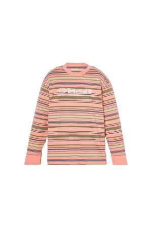 Ls Hw Striped Crew Neck Uzun Kollu T-Shirt - TB0A68Y1 Pembe - Thumbnail