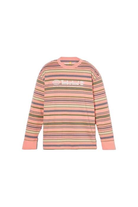 Ls Hw Striped Crew Neck Uzun Kollu T-Shirt - TB0A68Y1 Pembe