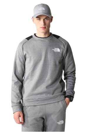 Ma Crew Fleece Erkek SweatShirt - NF0A7ZAL Gri - Thumbnail