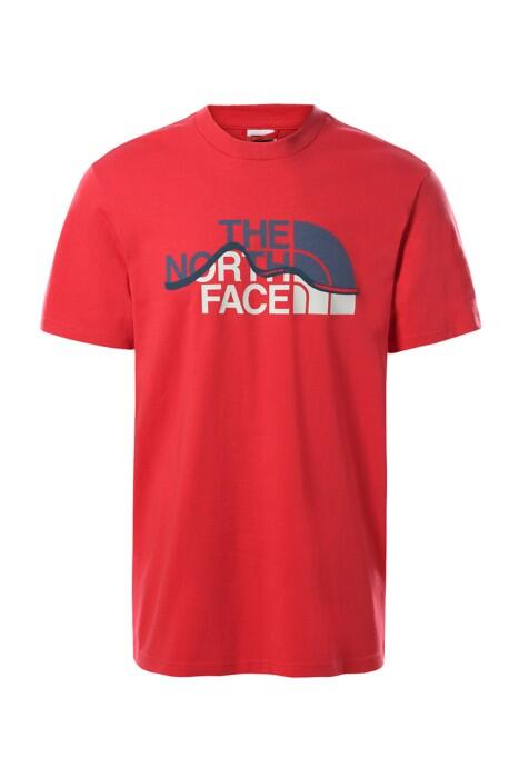 The North Face - Mountain Line Tee - Eu Erkek T-Shirt - NF00A3G2 Kırmızı