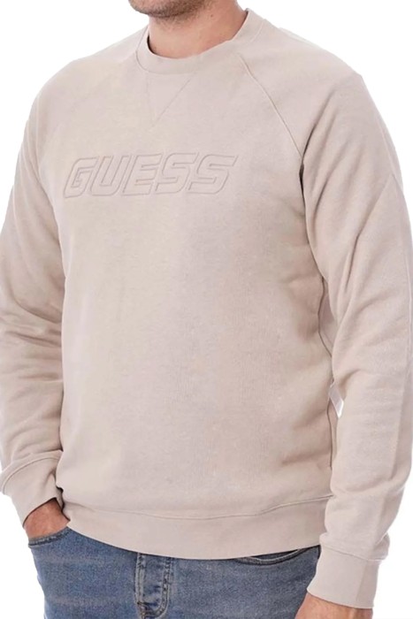 Guess - New Aldwin Cn Erkek SweatShirt - Z4YQ16KAIJ1 Bej