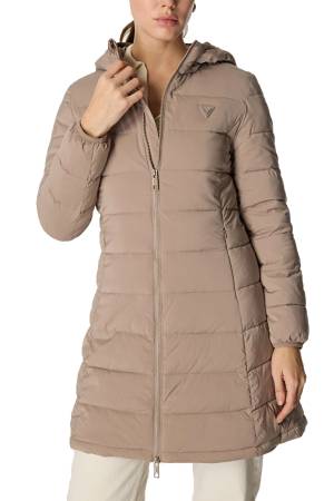 New Aleta Long Puffer Kadın Mont - V4YL05WF3X0 Bej - Thumbnail