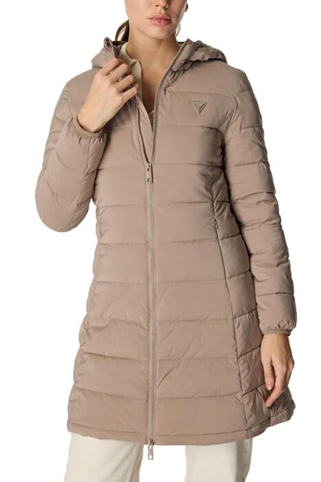 Guess - New Aleta Long Puffer Kadın Mont - V4YL05WF3X0 Bej