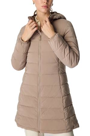 New Aleta Long Puffer Kadın Mont - V4YL05WF3X0 Bej - Thumbnail