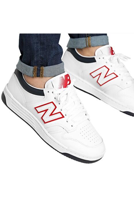 New Balance - New Balance 480 Unisex Ayakkabı -BB480 Beyaz/Lacivert