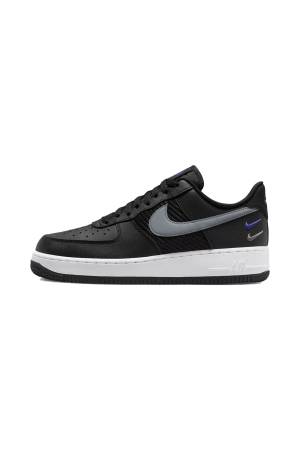 Nike Air Force 1'07 Triple Swoosh Erkek Spor Ayakkabı - FD0666 Siyah - Thumbnail