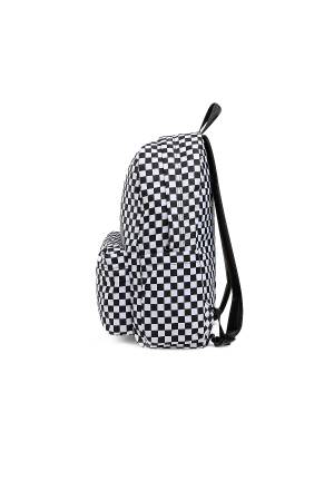 Old Skool Check Backpack Unisex Sırt Çantası - VN000H4X Siyah/Beyaz - Thumbnail