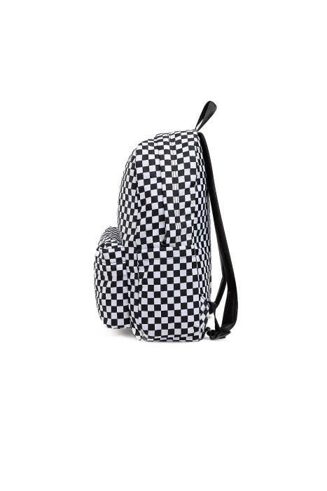 Old Skool Check Backpack Unisex Sırt Çantası - VN000H4X Siyah/Beyaz