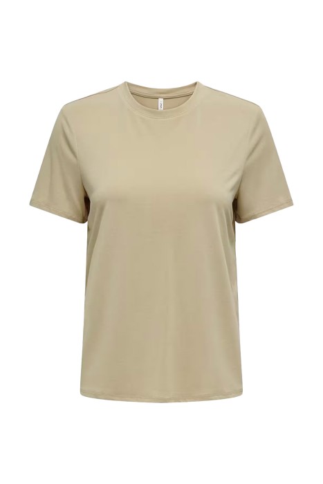 Only - Onlfree Life S/S Modal Reg Top Jrs Kadın T-Shirt - 15290959 Gri / Ay Işığı