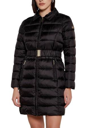 Packable Quilted Nylon Puffer Kadın Mont - 77B6597M42 Siyah - Thumbnail