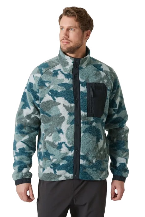 Helly Hansen - Panorama Printed Pile Snap Erkek Mont - 63349 Petrol Yeşili