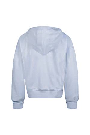 Recycled Hoody Tam Fermuarlı Çocuk SweatShirt - 36J884 Buz Mavisi - Thumbnail