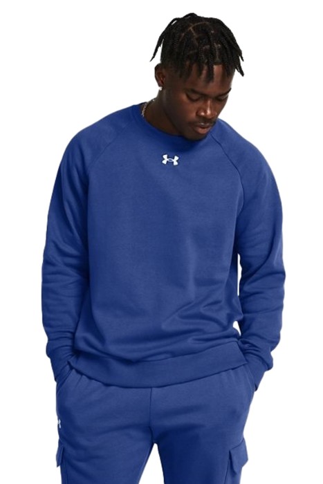 Under Armour - Rival Fleece Crew Erkek SweatShirt - 1379755 Mavi