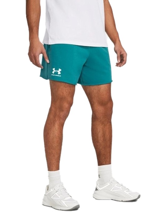 Under Armour - Rival Terry 6in Erkek Short - 1382427 Petrol Yeşili