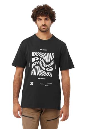 Running Graphic Ss Tee Erkek T-Shirt - LC2218800 Siyah - Thumbnail