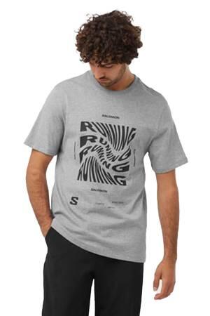 Running Graphic Ss Tee Erkek T-Shirt - LC2219000 Gri - Thumbnail