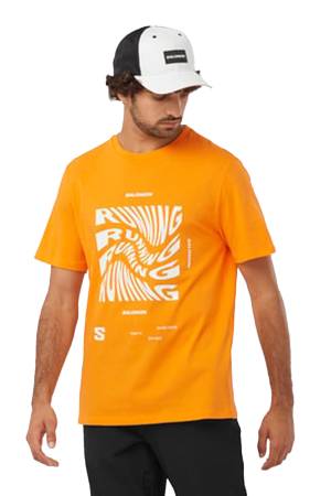 Running Graphic Ss Tee Erkek T-Shirt - LC2219100 Turuncu - Thumbnail