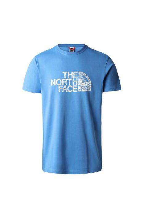 The North Face - S/S Woodcut Dome Erkek T-Shirt - NF0A827H Mavi